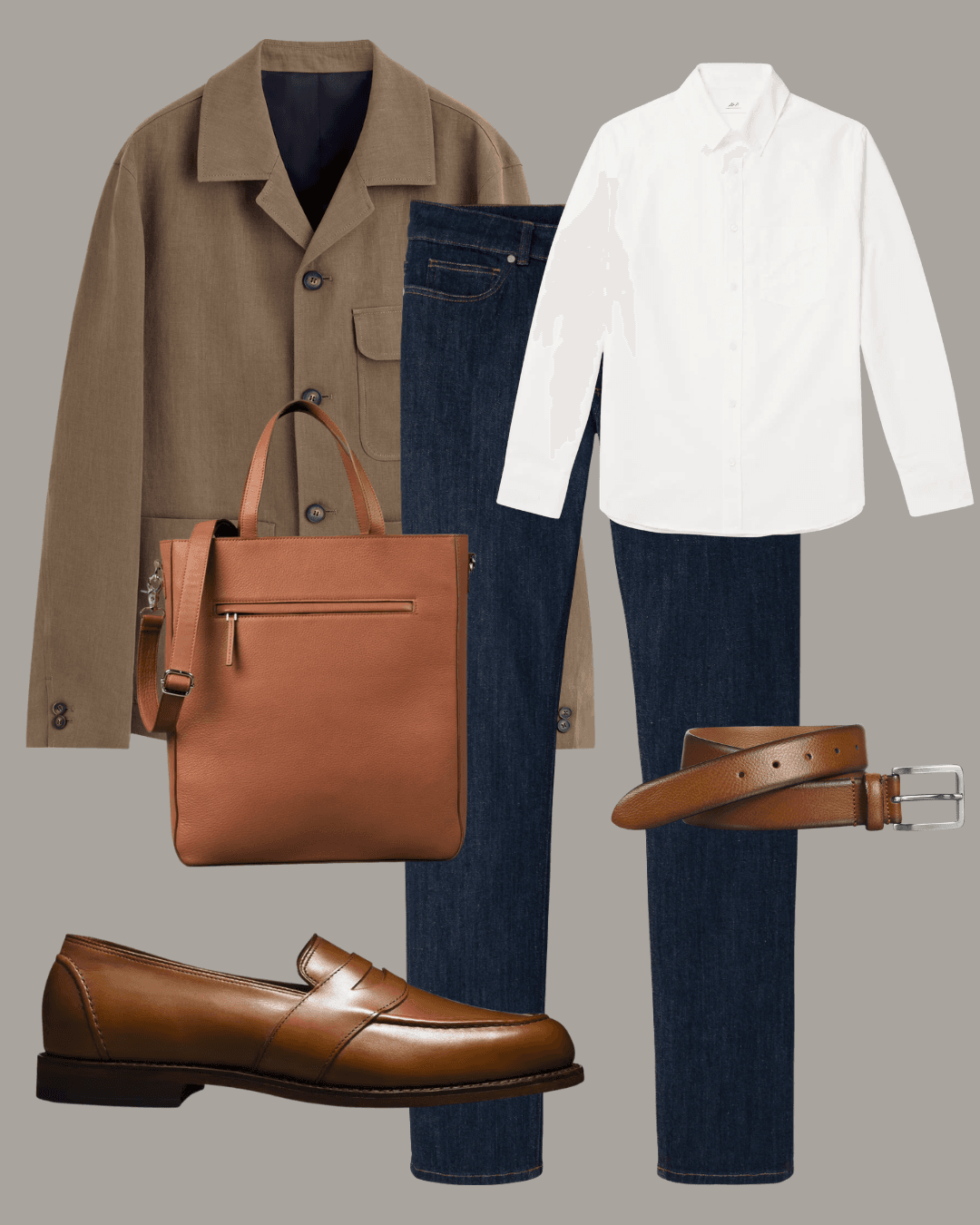 The New Business Casual_ Unstructured Blazer & Dark Denim