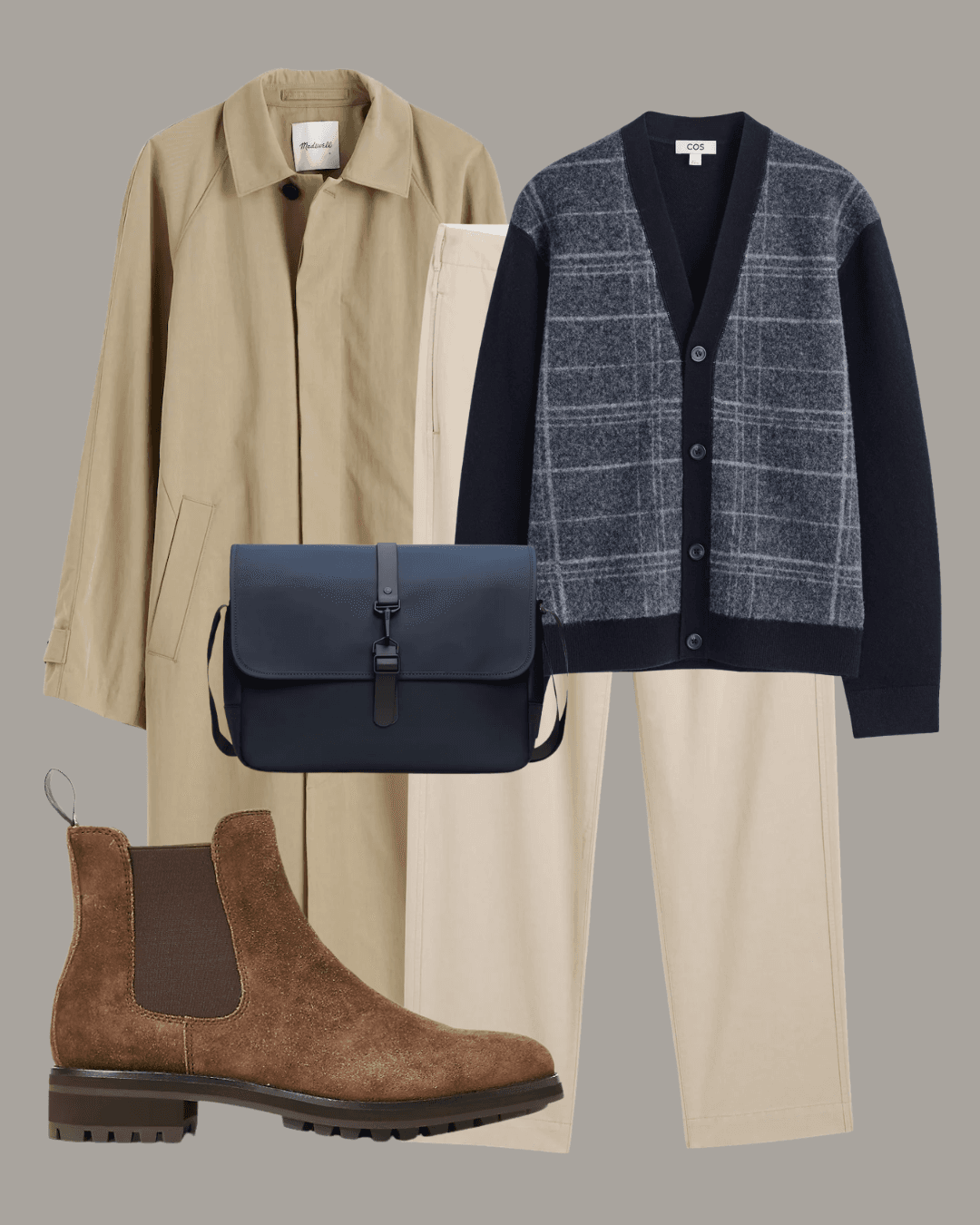 The Weather-Ready Layer_ Trench Coat & Check Shirt