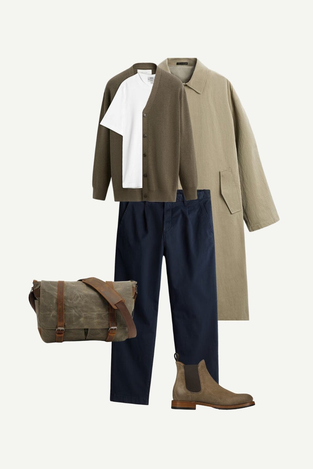 Trench Coat & Check Shirt