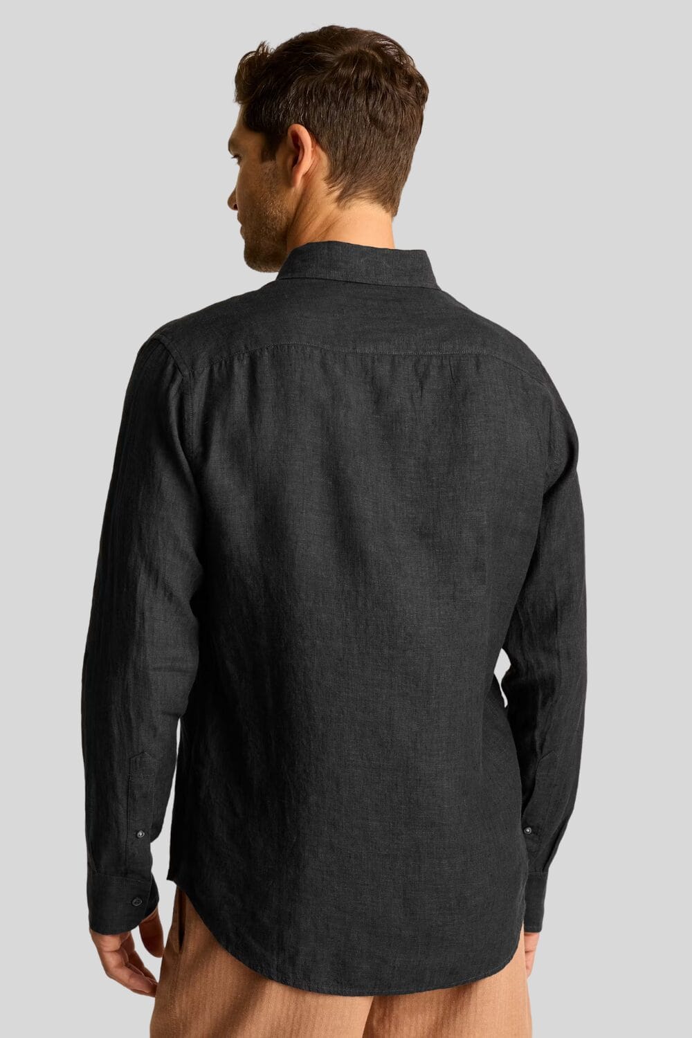 Back of Bonobos slim fit linen shirt – clean lines and modern summer style