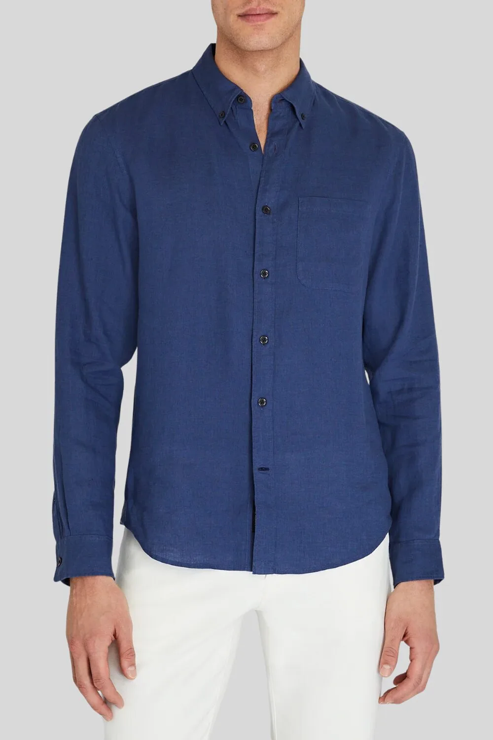 Club Monaco Mens Slim Fit Linen Shirt – refined slim fit summer shirt for men