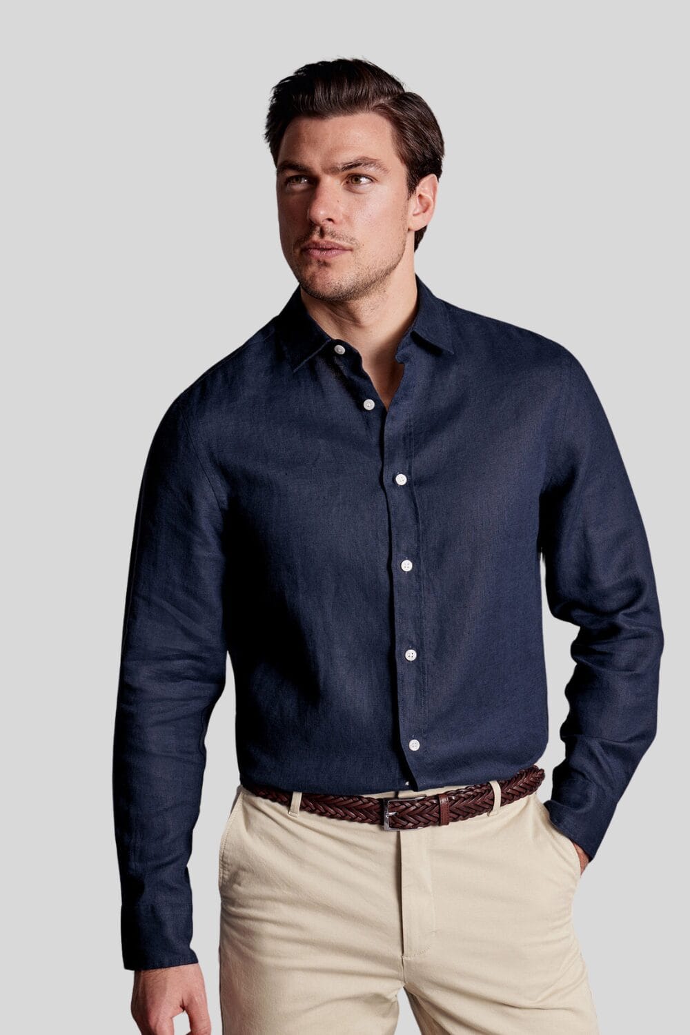 Charles Tyrwhitt slim fit linen shirt – British-inspired summer shirt for men
