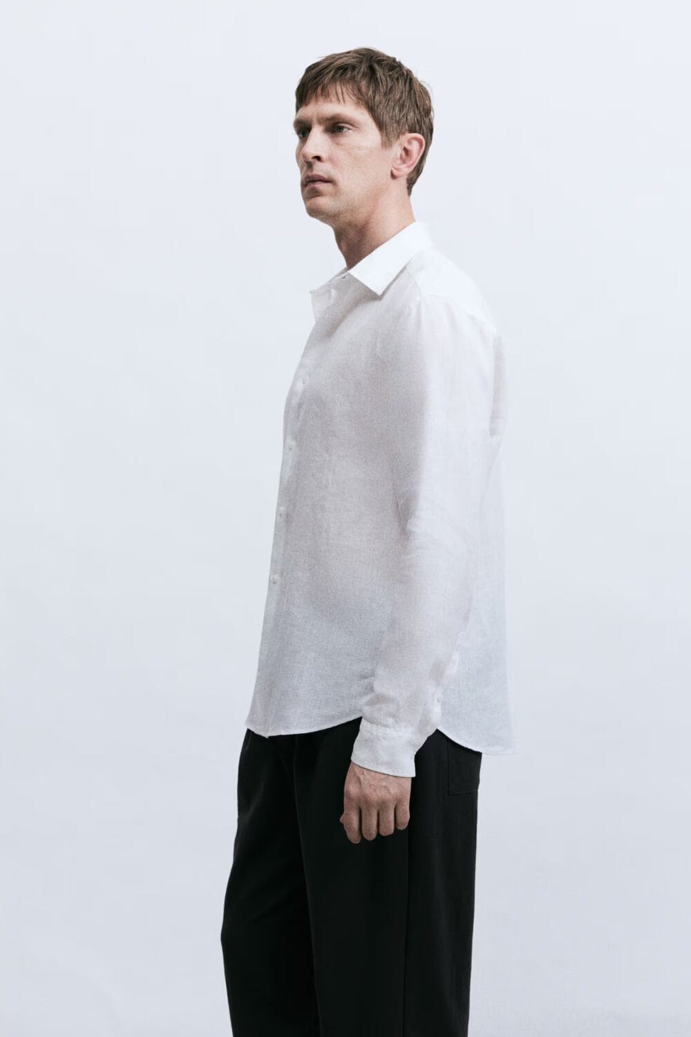 H&M slim fit linen shirt – affordable stylish linen shirt for men in summer