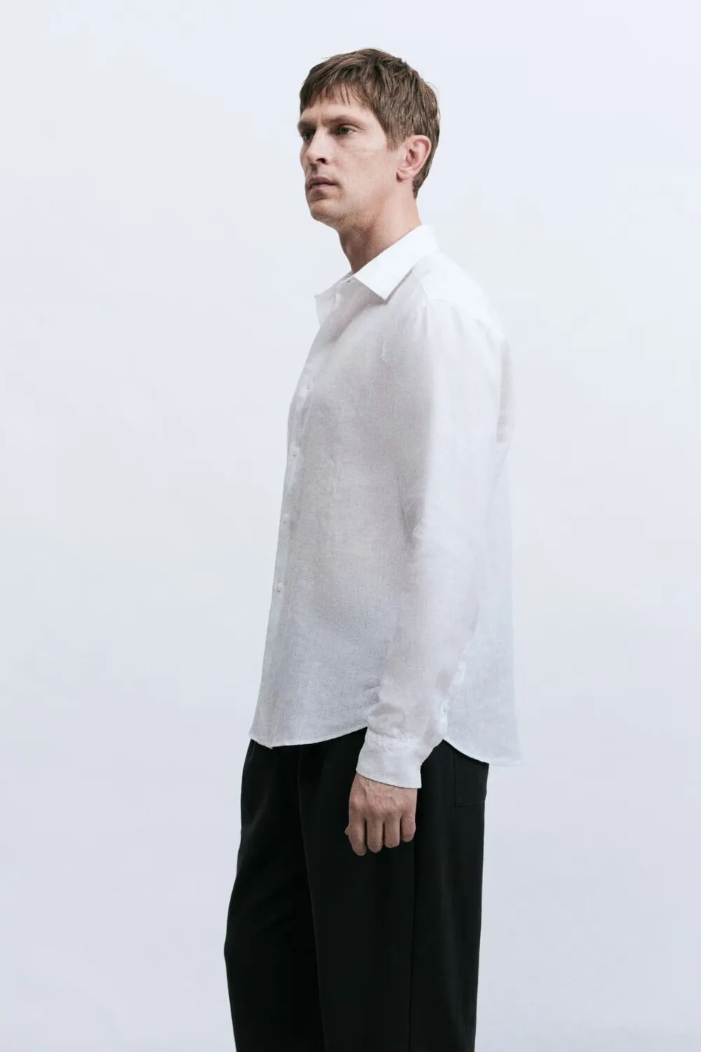 H&M slim fit linen shirt – affordable stylish linen shirt for men in summer