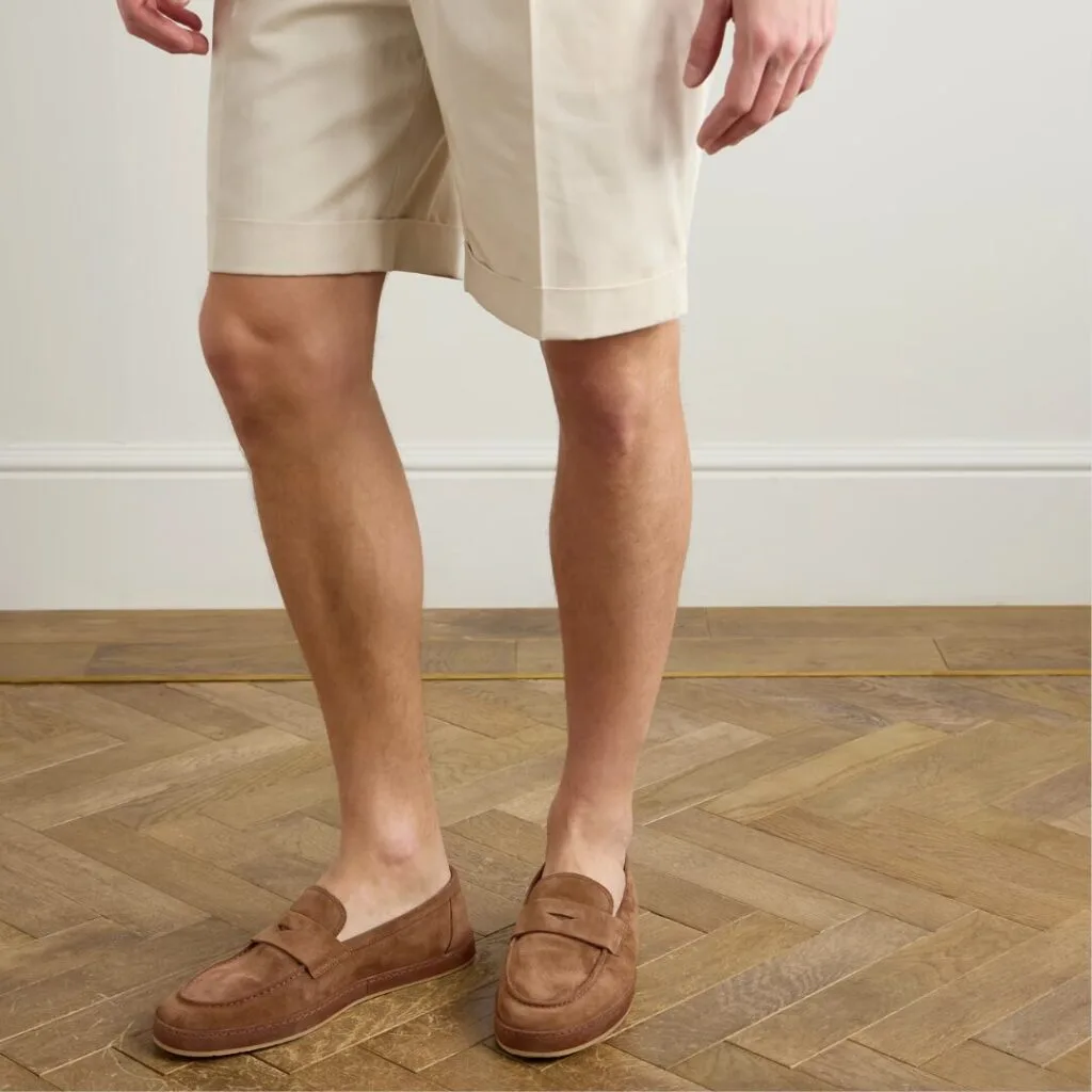 Brunello Cucinelli Men's Suede Loafers – Premium brown loafers for men blending casual Italian elegance with understated luxury