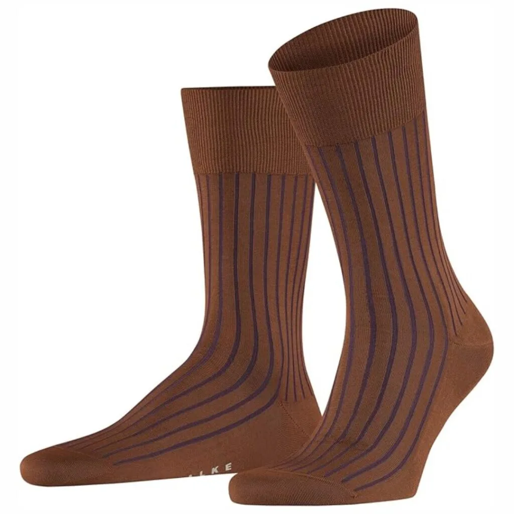 FALKE Men's Shadow Striped Cotton Socks for Men