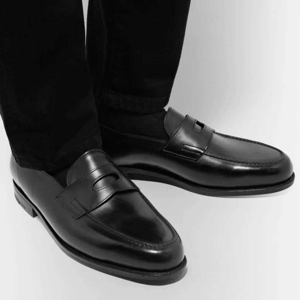 John Lobb Lopez Men's Penny Loafers – Timeless men's best loafers for black-tie occasions, men’s loafers for wedding fits, and luxury business style.