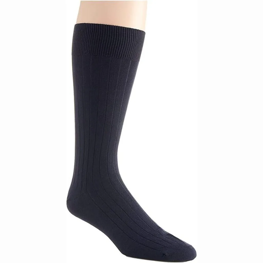 Pantherella Pembrey Sea Island Cotton Socks for Men in Navy
