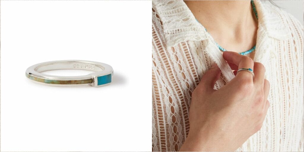 Native-inspired silver and turquoise ring for men — rich in detail, full of story