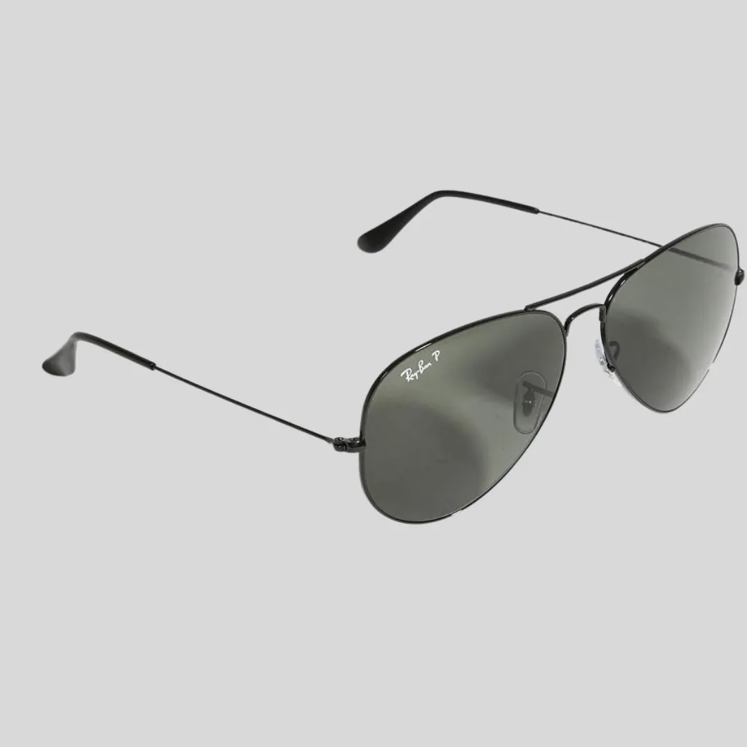 Ray-Ban RB3025 Aviator men's polarized sunglasses in dark gray