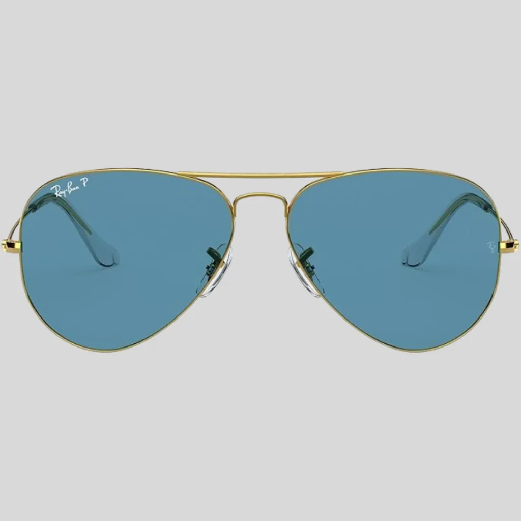 Ray-Ban RB3025 Aviator men's polarized sunglasses in blue