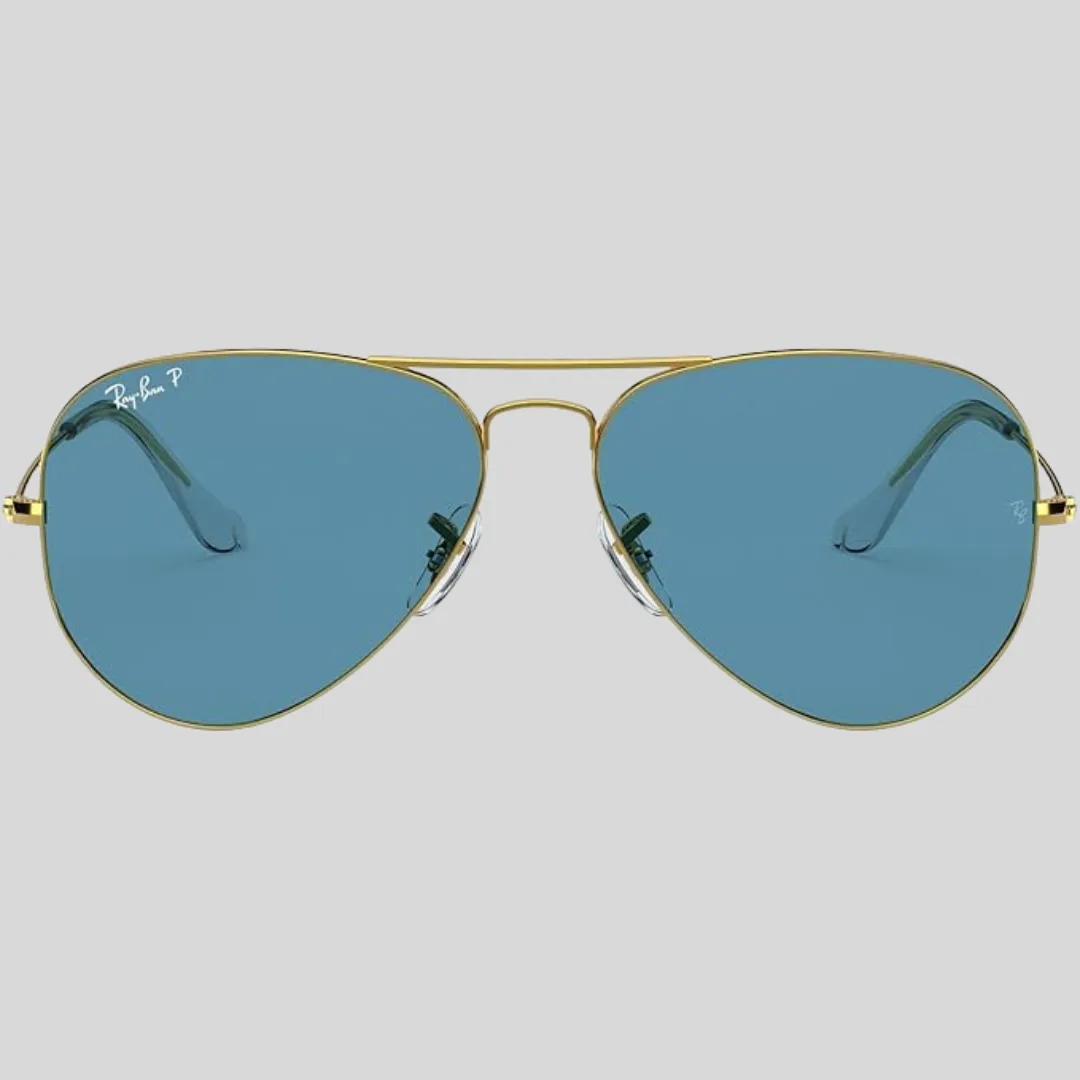 Ray-Ban RB3025 Aviator men's polarized sunglasses in blue