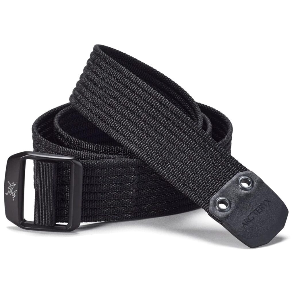 Arc’teryx Veilance web belt in heavy-duty nylon with aluminum buckle