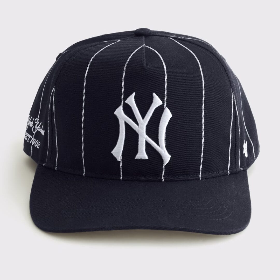 Abercrombie & Fitch New York Yankees collaboration cap in navy blue