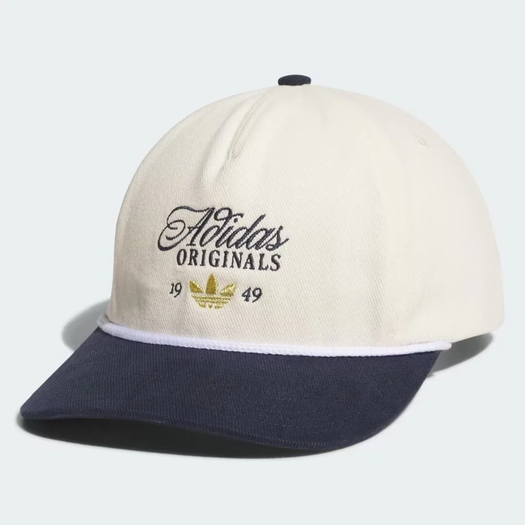 Adidas Masterpiece strapback hat in Wonder White / Night Indigo