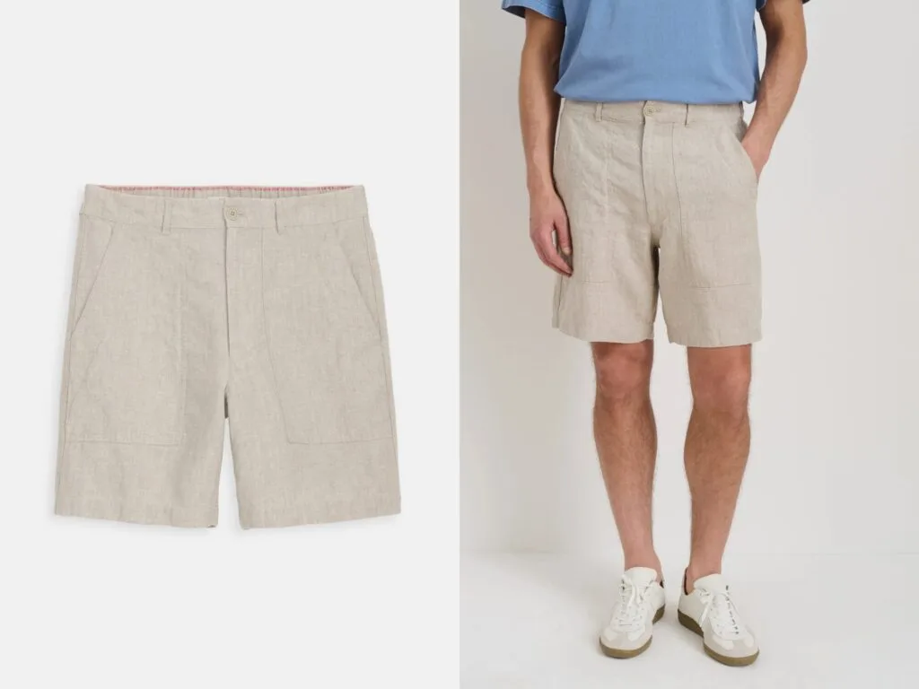 Alex Mill Pull On Field Linen Short in Flax