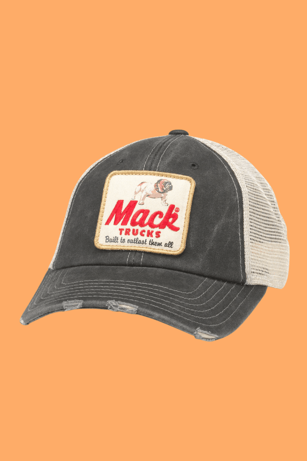 American Needle Orville Trucker Hat in Gray and White