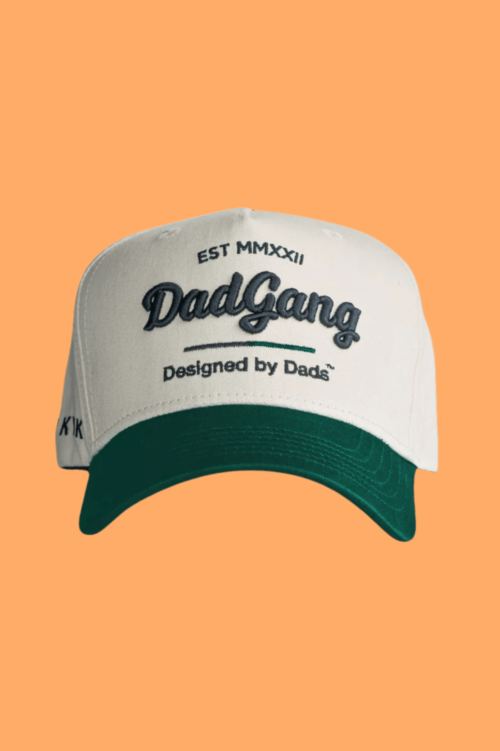 Dad Gang Horsepower Snapback in White and Forest Green