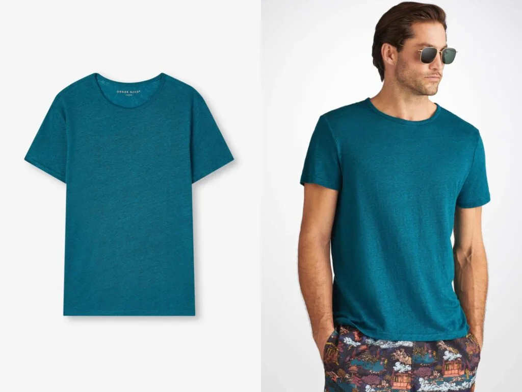 Derek Rose Jordan Pure Linen T-Shirt