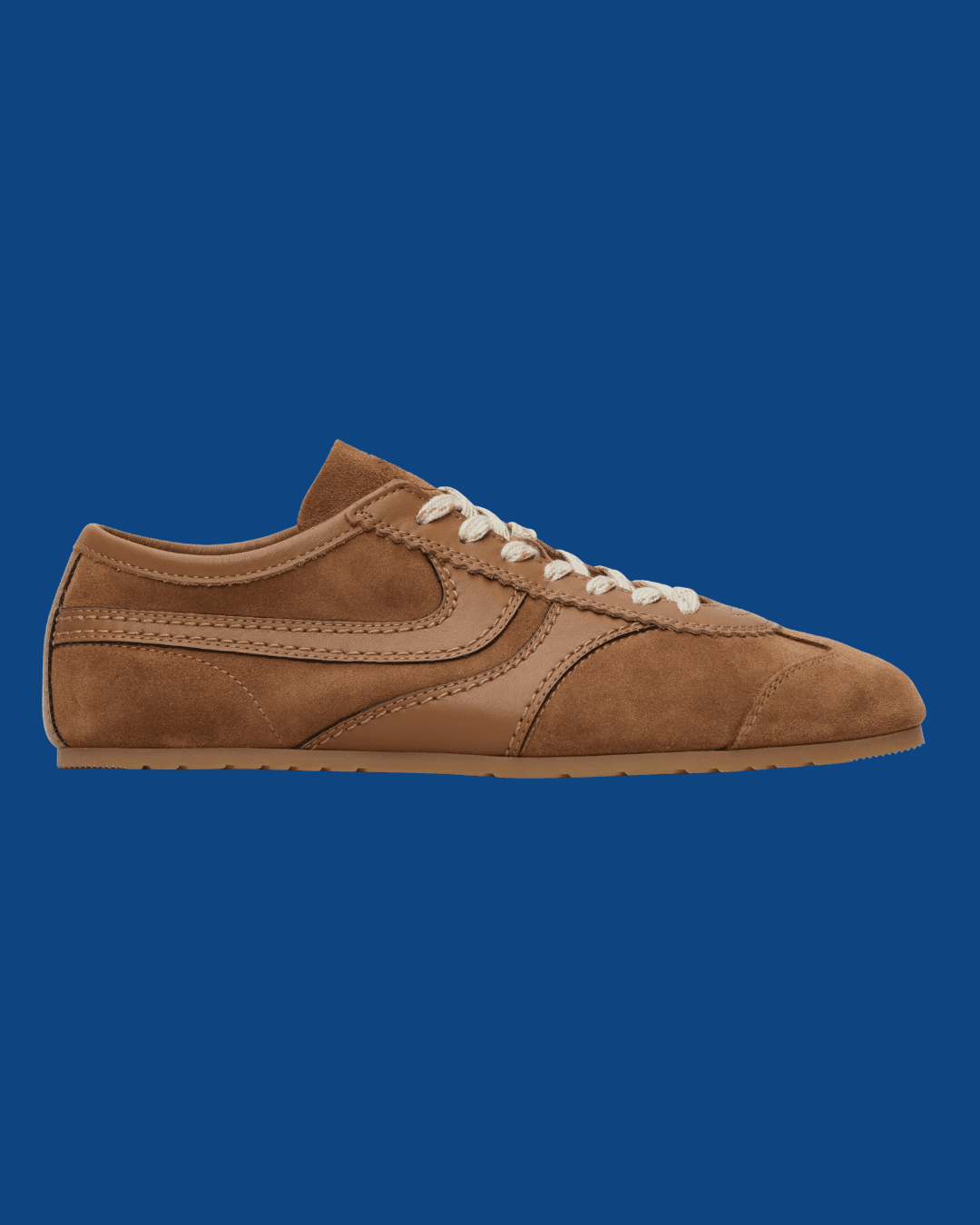 Dries Van Noten Suede Low Top Sneaker in Tan