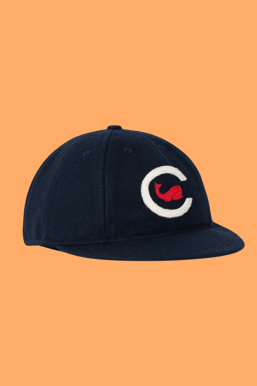 Ebbets Field Chicago Whales 1915 Authentic 8-Panel Soft Short Brim Ballcap in Navy