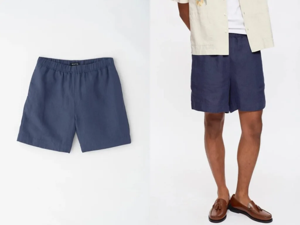 KOTN Cairo Linen Short in Maritime