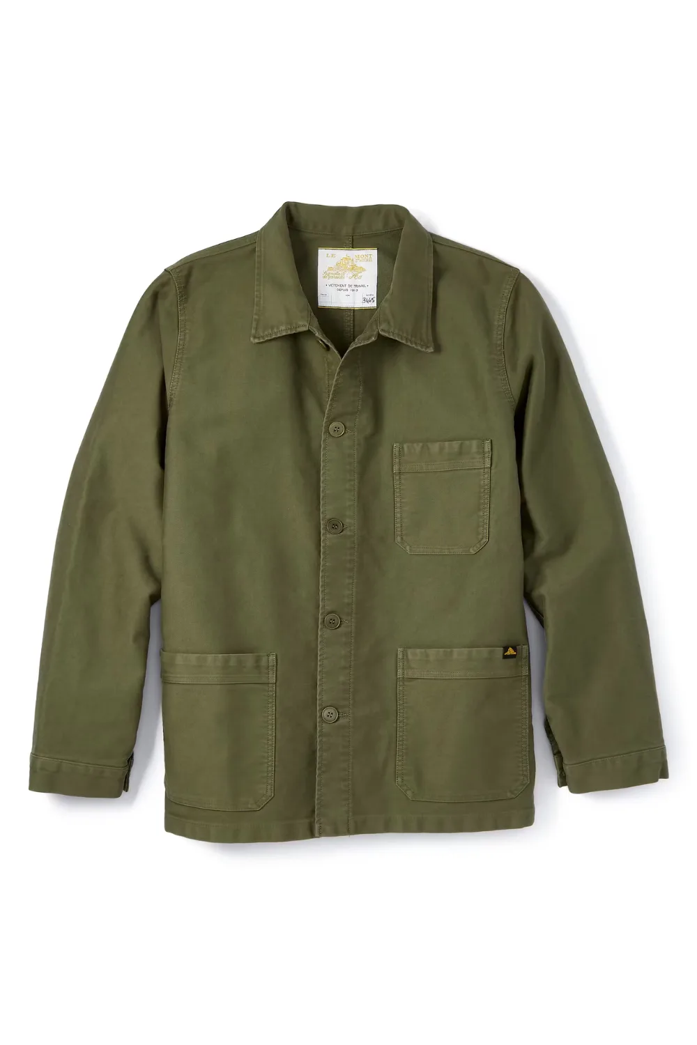 Le Mont Saint Michel French Moleskin Work Jacket in green