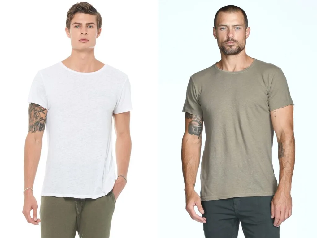Mika Jaymes Linen-Blend Crew-Neck Tee