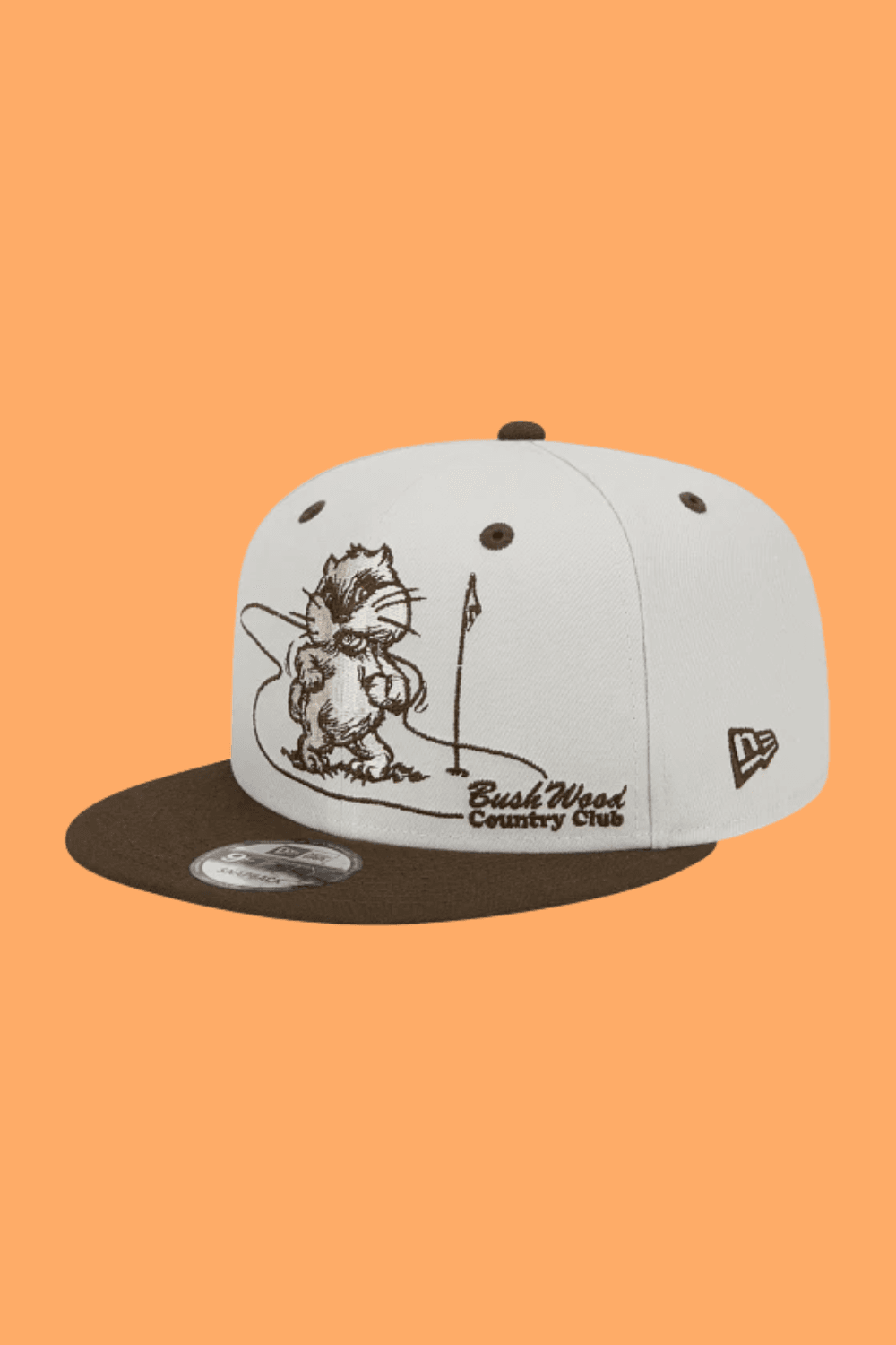 New Era 9FIFTY Snapback Baseball Cap in Beige and Brown