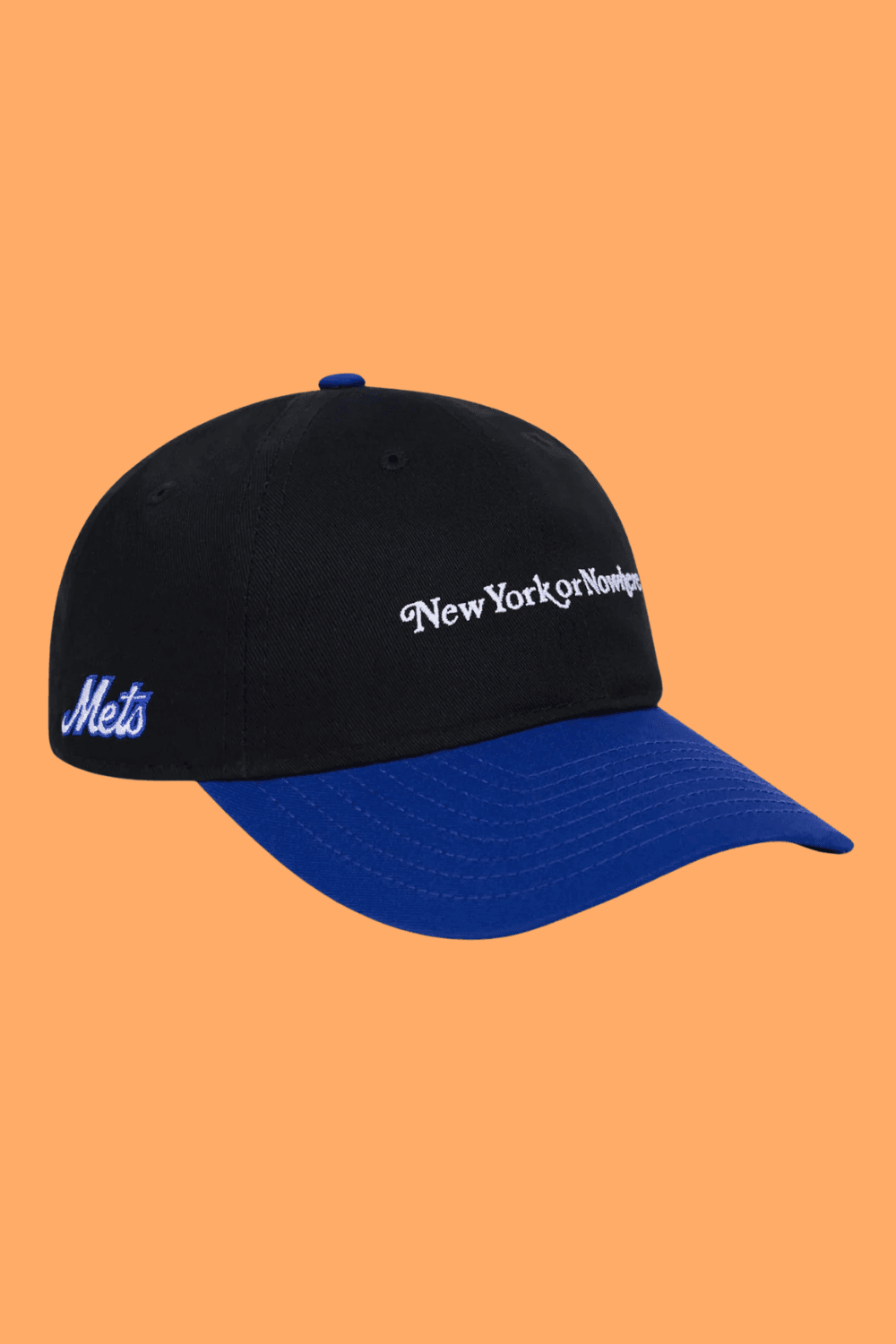 New York or Nowhere × Mets 9TWENTY Strapback in Black and Blue