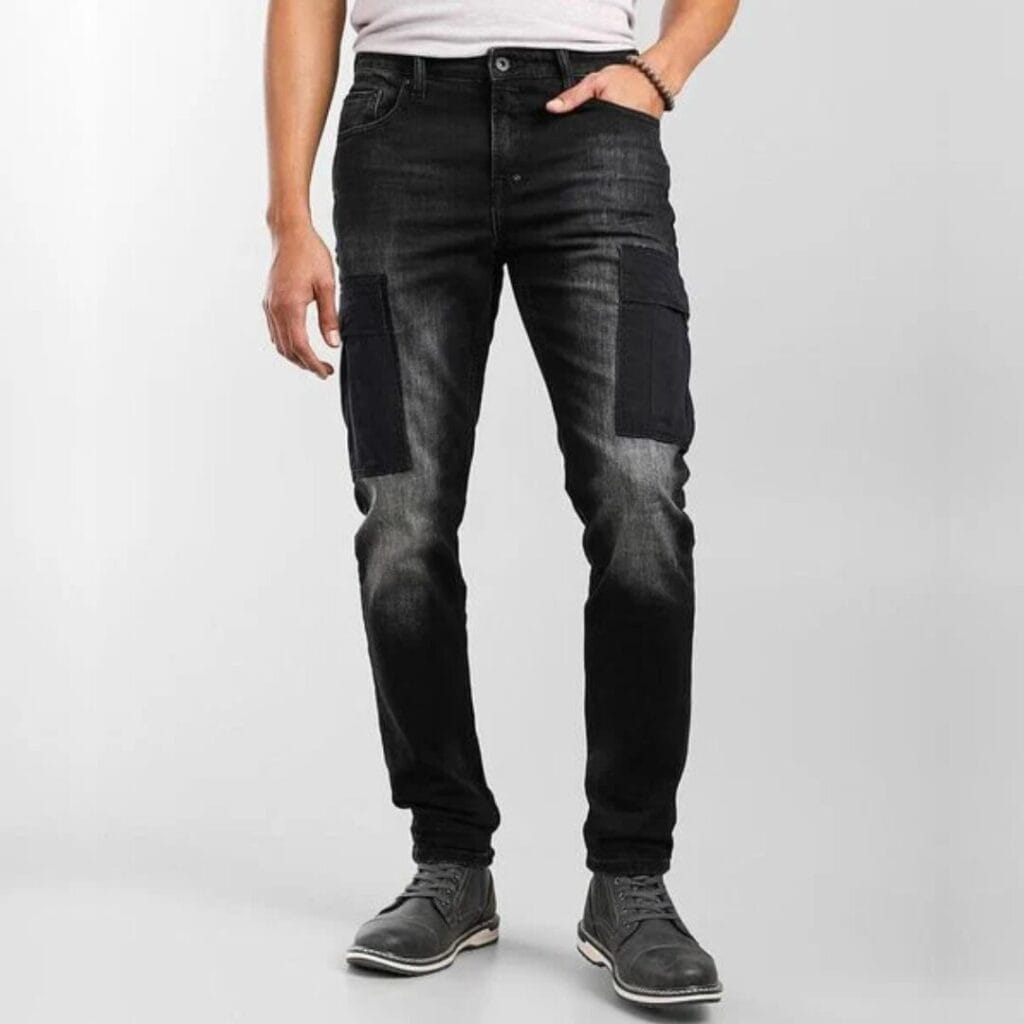 Prps Windsor Slim Taper Cargo Stretch Jean in black