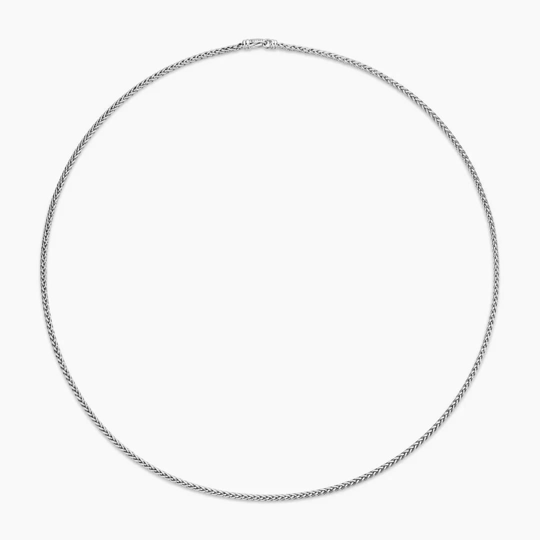 David Yurman 2.5mm Sterling Silver Wheat Chain Necklace