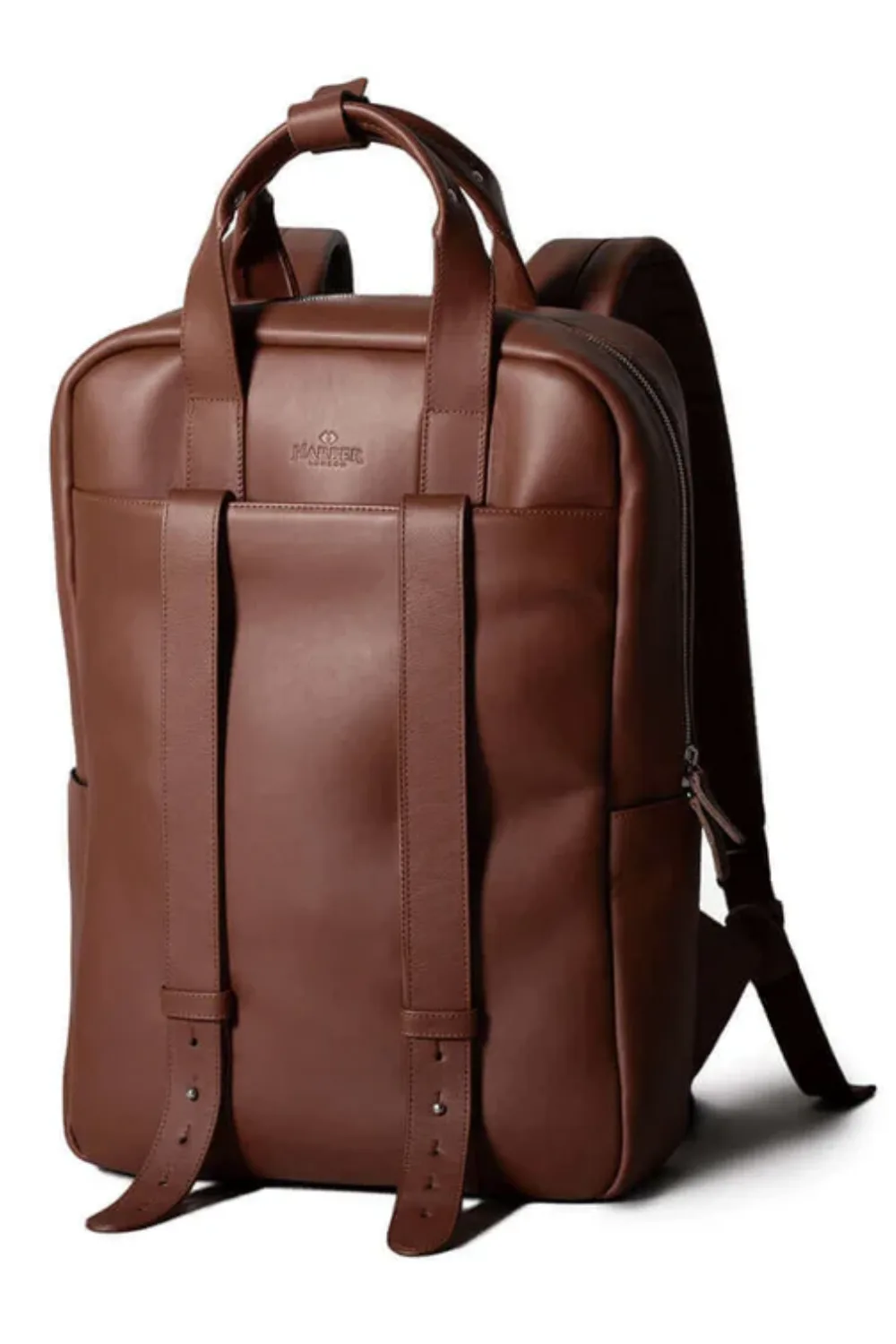 Harber London City Backpack in Deep Brown