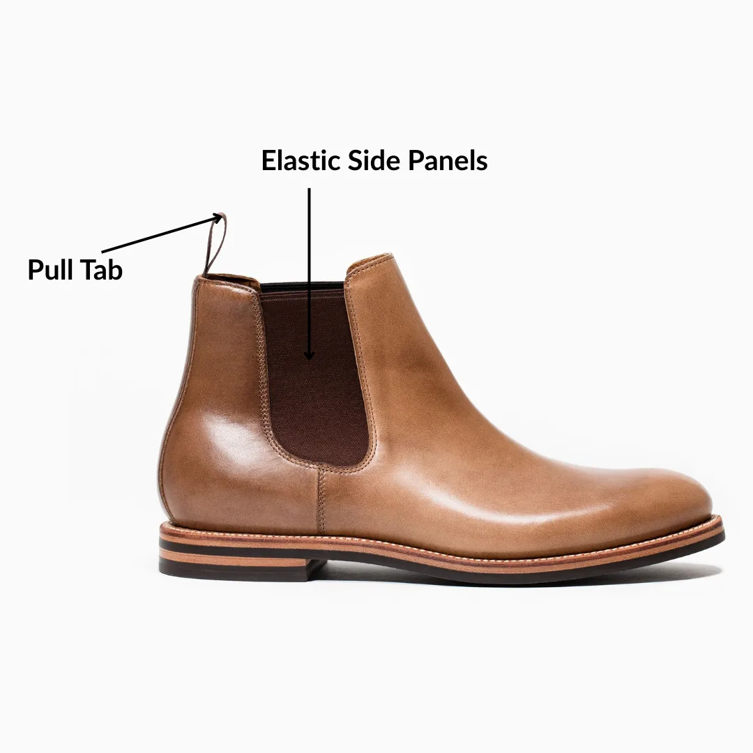 Key features of Chelsea boots (shown here Grant Stone Chelsea Boot)