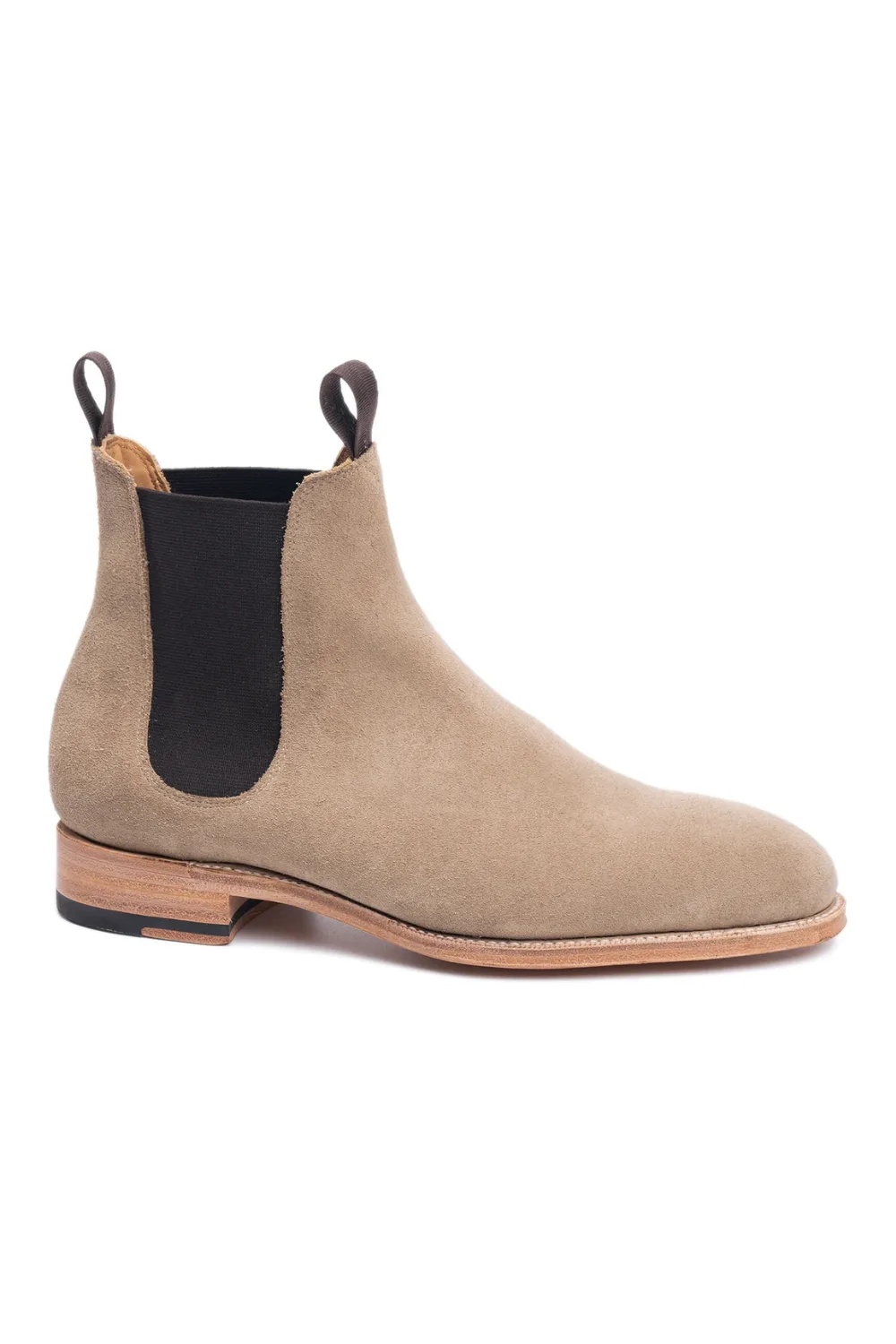 Meermin Wholecut Chelsea boot in Stone