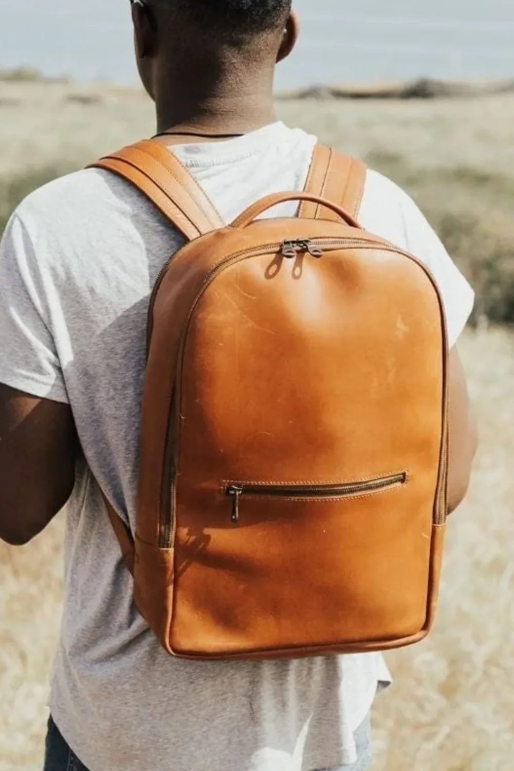 Men Wearing Parker Clay Atlas Backpack in Brown