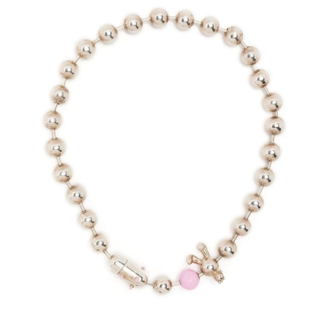 Natasha Zinko Bunny ball-chain necklace