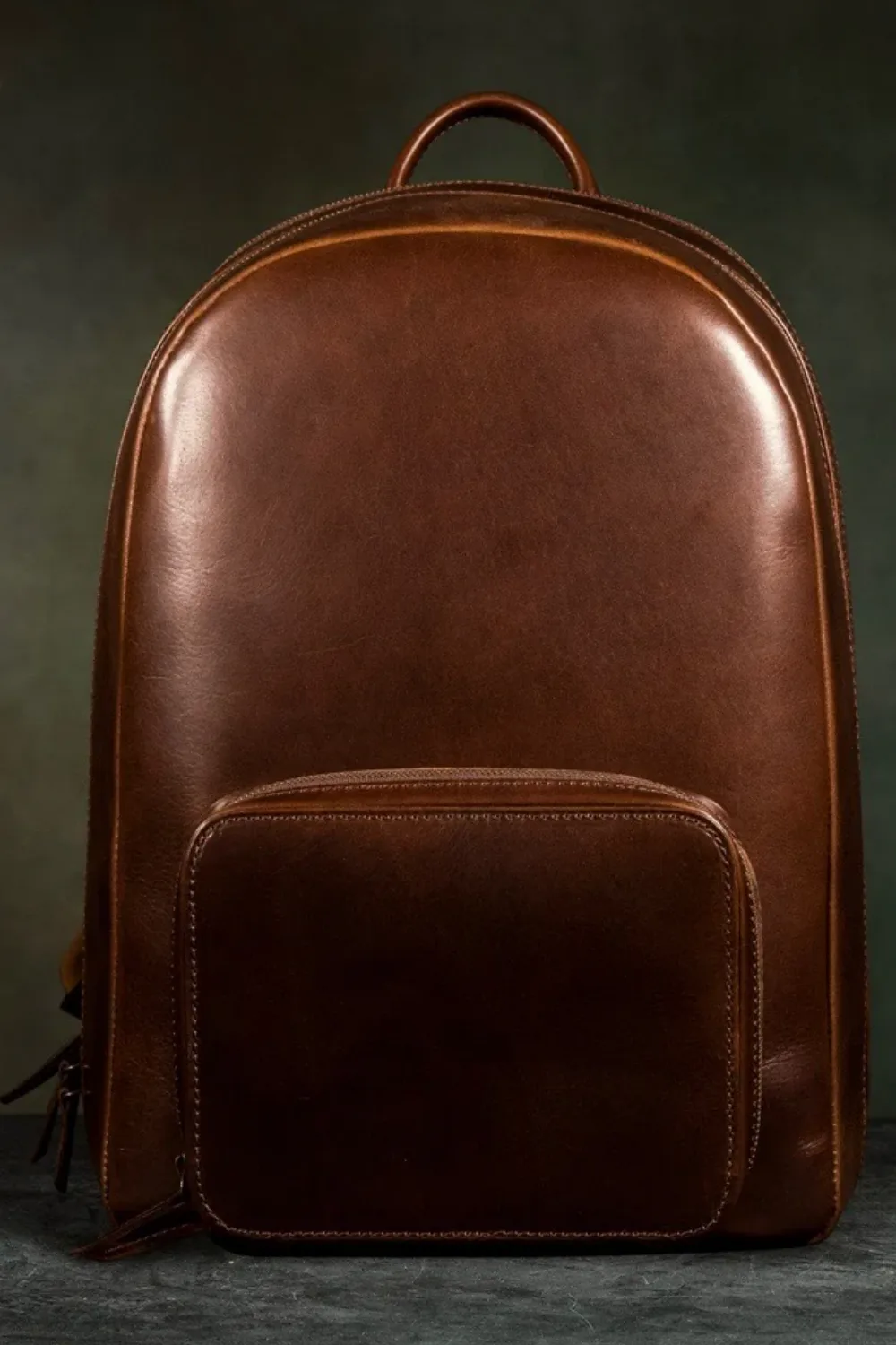 Satchel & Page Leather Laptop Backpack in Chestnut