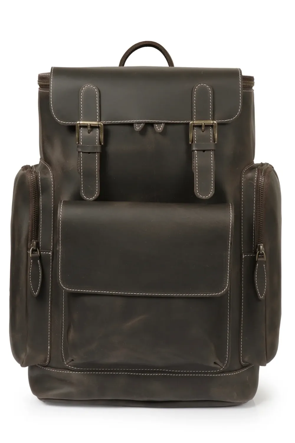 Yukon Crazy Horse Leather Backpack in Chestnut