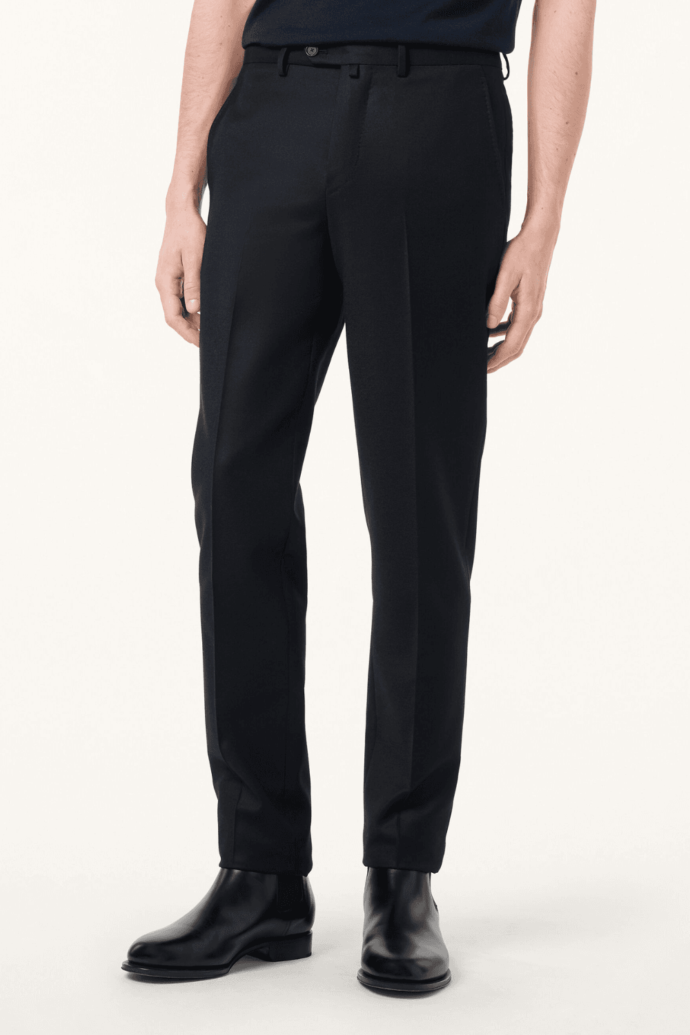 Man wearing Loro Piana Carlo Pants in Royal Blue