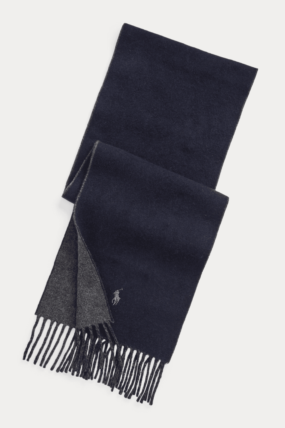 Polo Ralph Lauren Reversible Wool-Blend Scarf in Navy