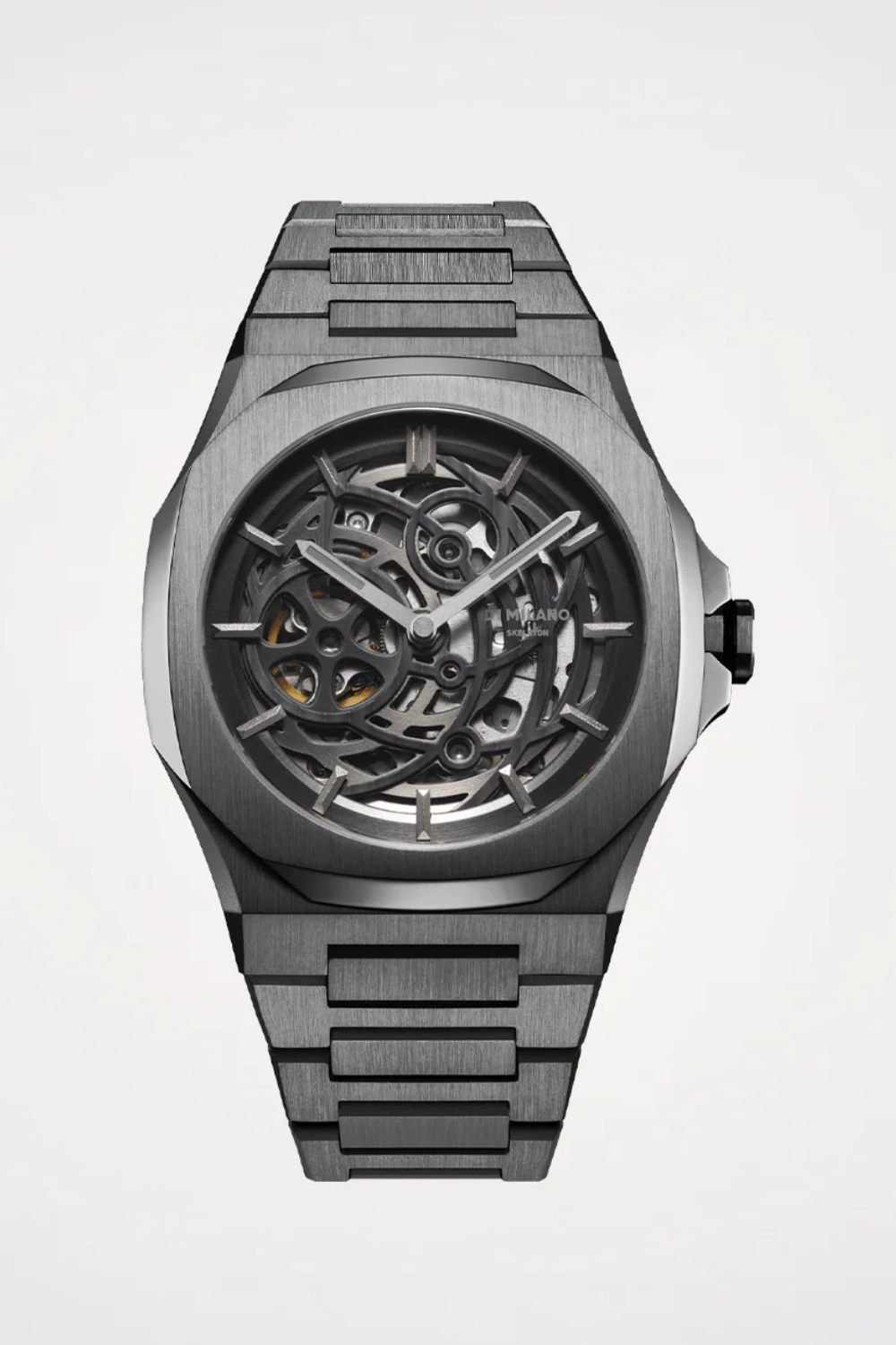 D1 Milano Skeleton Mechanical Watch in Gunmetal