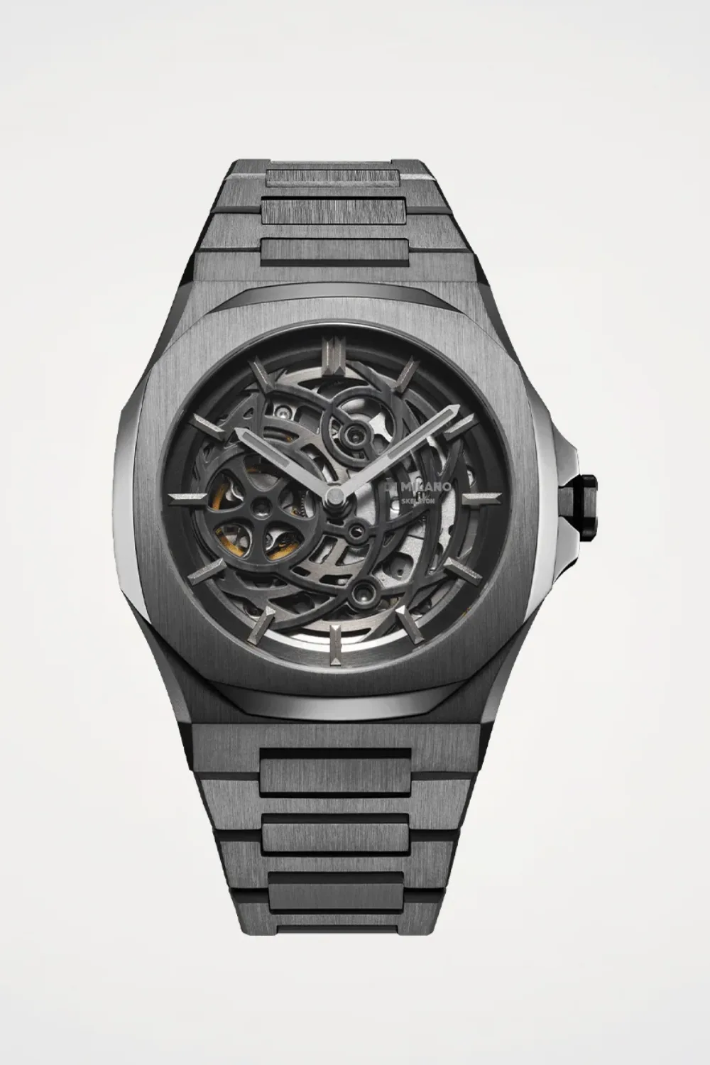 D1 Milano Skeleton Mechanical Watch in Gunmetal