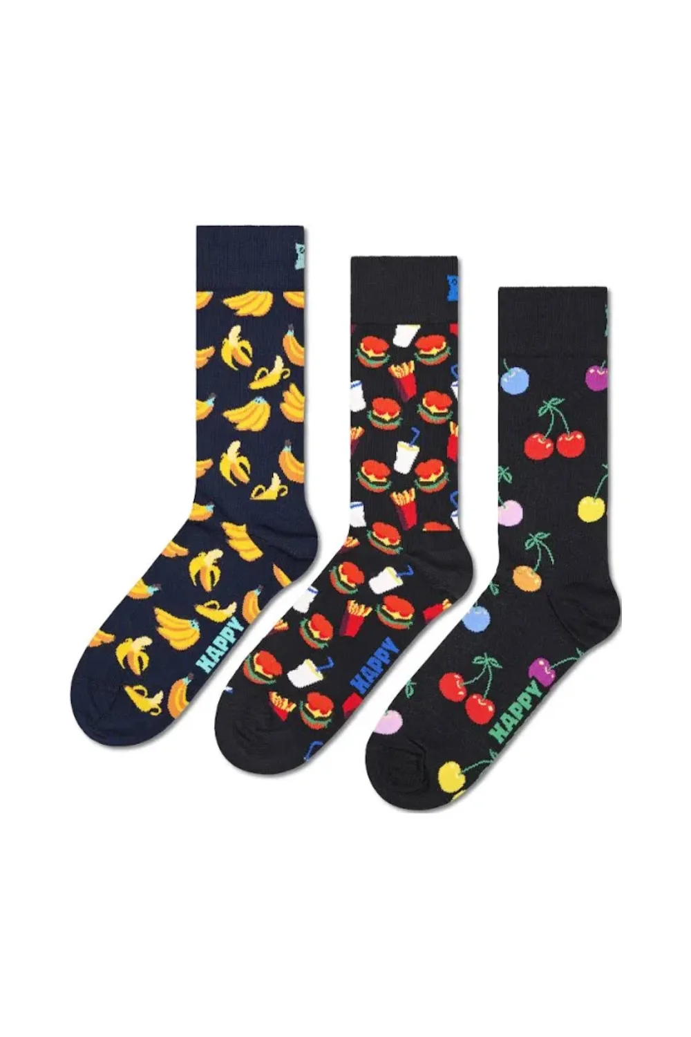 Happy Socks Adult 3-Pack Classic Banana Socks