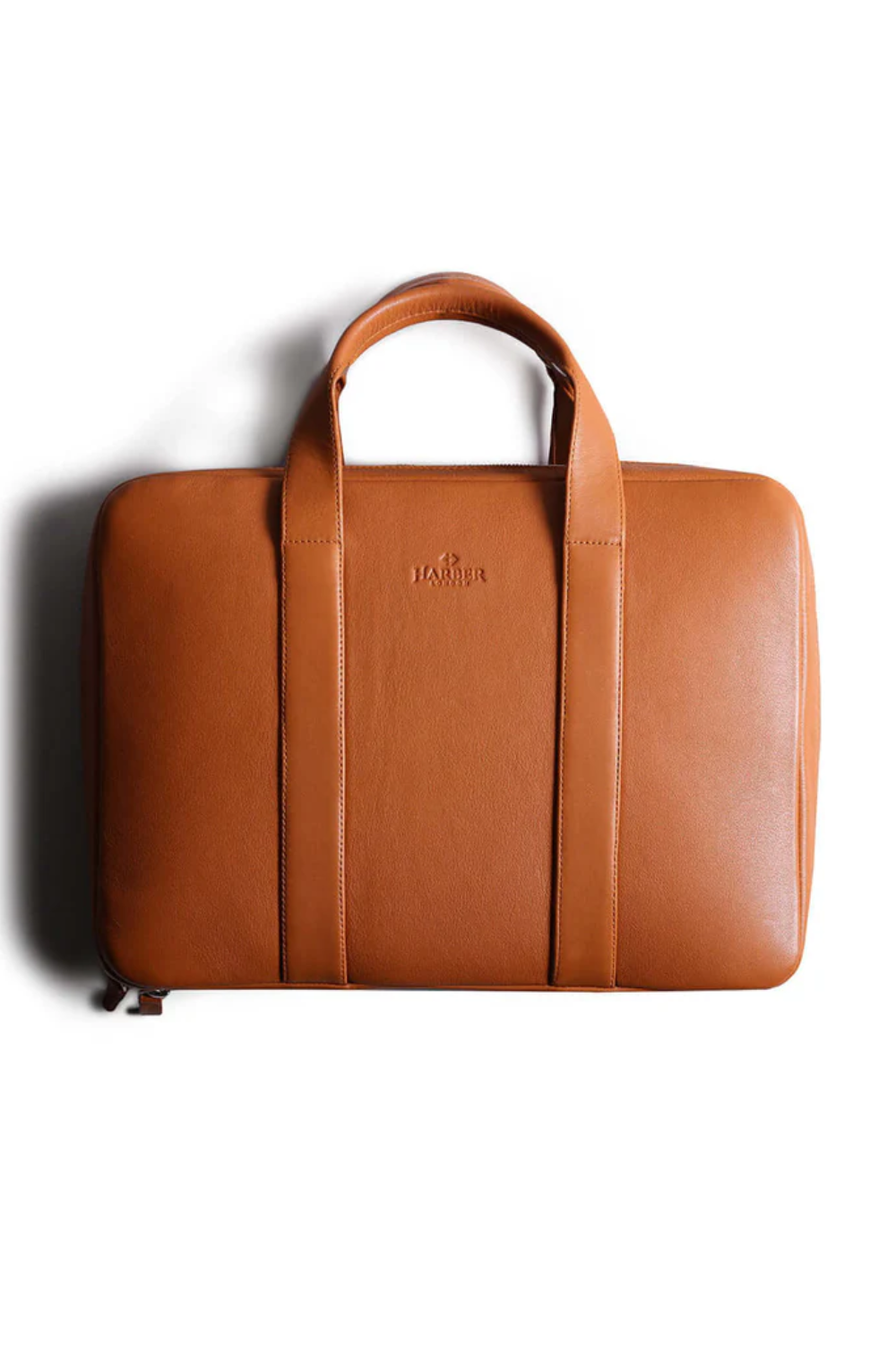 Harber London Laptop Briefcase in Tan