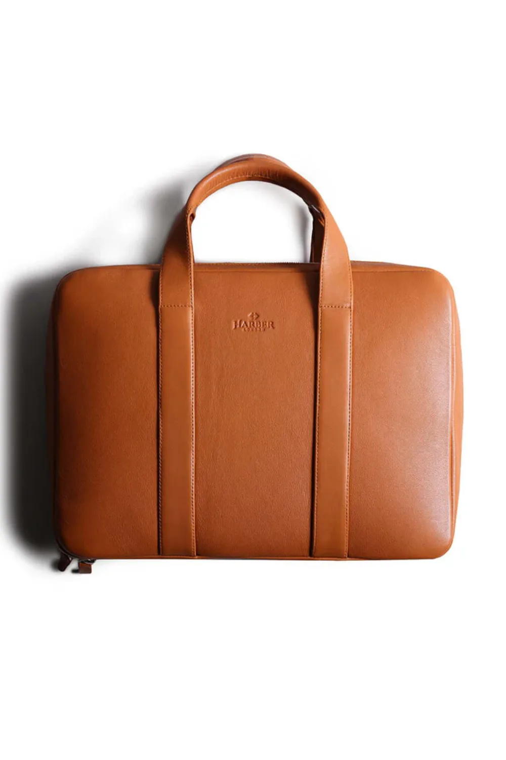 Harber London Laptop Briefcase in Tan