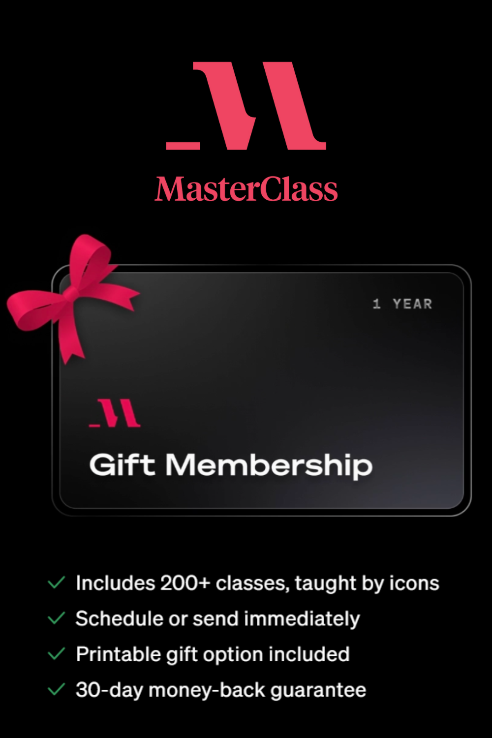 Screenshot of MasterClass Online Class Subscription Gift card