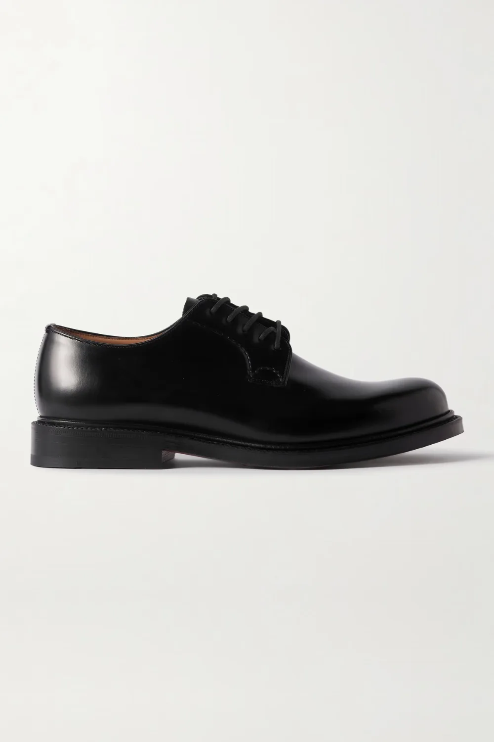 CHURCH'S Shannon Polished-Leather Derby Shoes in Black