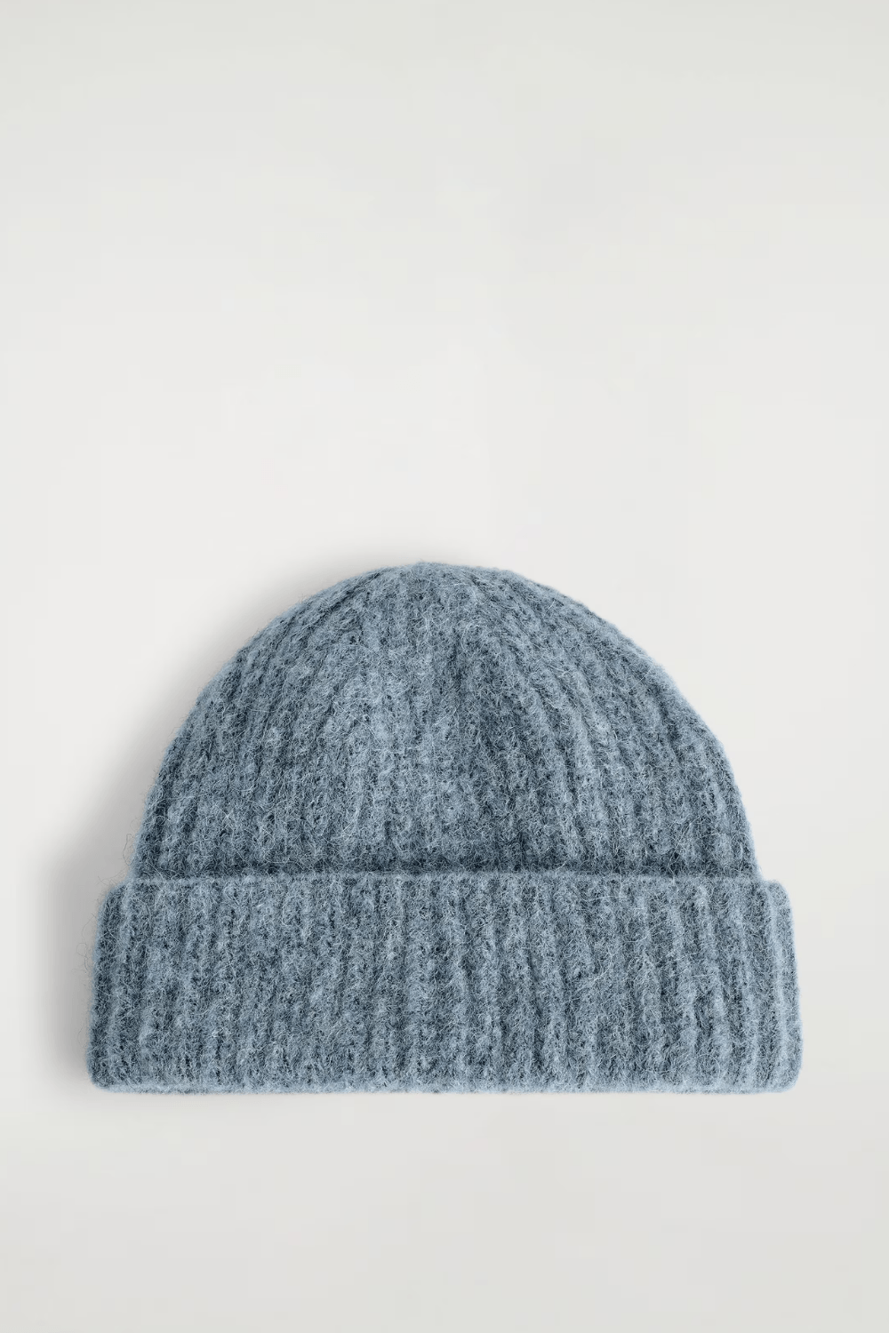 COS ALPACA-BLEND FISHERMAN BEANIE in Blue