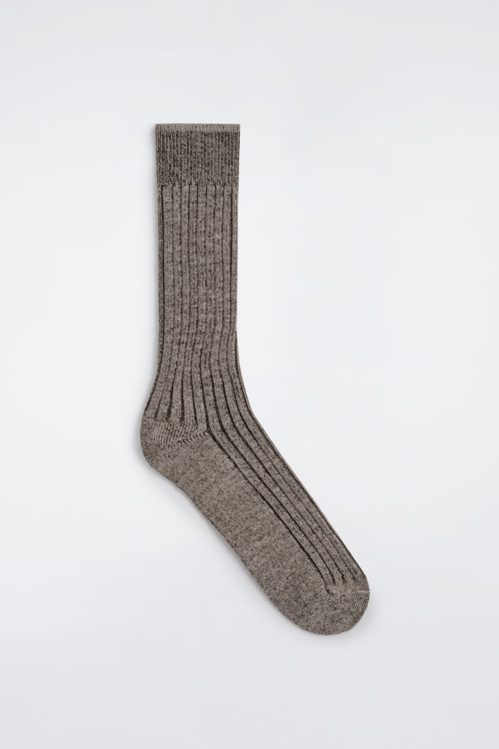 COS CHUNKY RIBBED-KNIT SOCKS in Brown